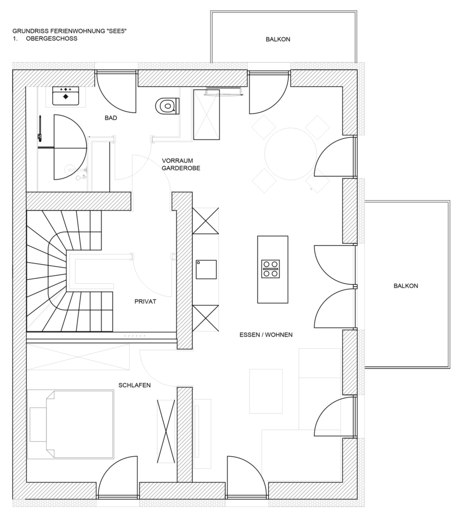Grundriss der Ferienwohnung